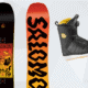 Salomon Snowboard für Jugendliche, Vorder- und Rückseite, Snowboardschuhe, Mogasi, Snowboard-Set Jugend Fortgeschritten
