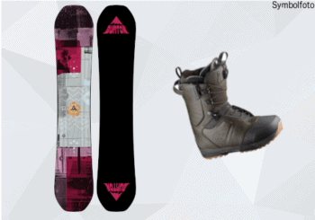 Burton Snowboard für Erwachsenen, Vorder- und Rückseite, Anfänger, Snowboardschuhe, Mogasi