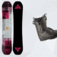 Burton Snowboard für Erwachsenen, Vorder- und Rückseite, Anfänger, Snowboardschuhe, Mogasi