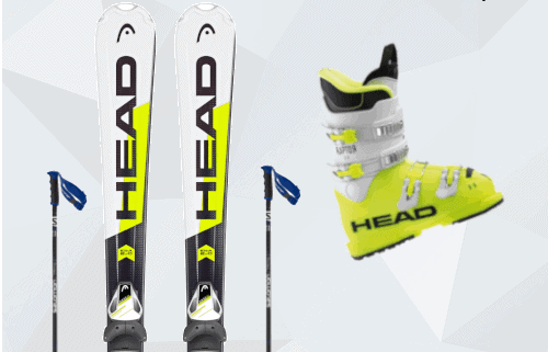 Ski Set für Jugendliche in Galtür, Ski-Set für Kinder in Fulpmes, Head Ski, Salomon Skistöcke, Head Skischuhe, Jugend, Mogasi, Ski Set für Kinder