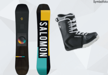 Salomon Snowboard für Erwachsenen, Vorder- und Rückseite, Anfänger, Snowboardschuhe, Mogasi